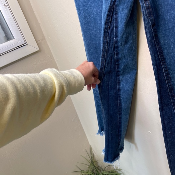 ASOS | Two Toned High Waisted Wide Legged Gaucho Jeans - Picture 8 of 12